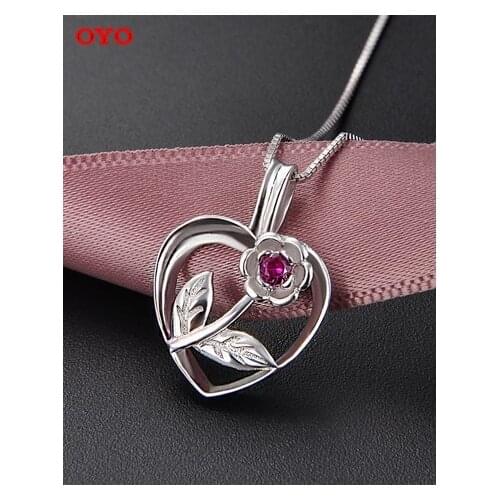 Creative cute personality zircon S925 sterling silver diamond love flower clavicle chain pendant