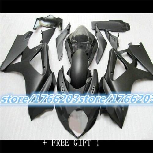 ALL Black For GSXR1000 K7 black 07-08 GSX-R1000 07 08 GSX R1000 784 GSXR 1000 K7 2007 2008 Full Fairing