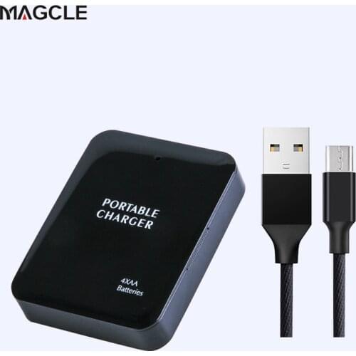 Powerbank 4X AA Battery Emergency USB Power Bank Charger Portable Charger for Phone + 2A Cable Free Shipping