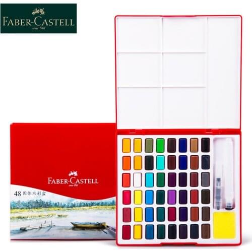 Faber Castell 24/36/48 Colors Transparent Solid Watercolor Paint Set Travel Watercolor Pigment For Drawing Painting Dropshipping