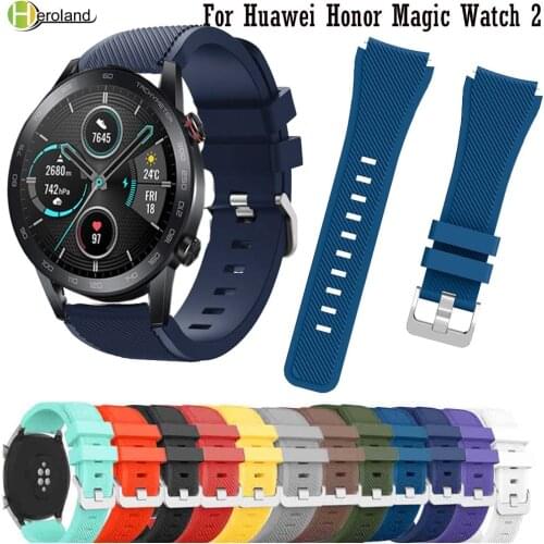 Hero iand 22MM silicone watch band For Huawei Honor Magic Watch 2 sport replacement WatchBands for huami Amazfit Stratos 3 strap