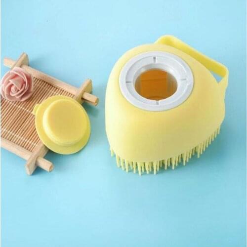 Silicone Bath Brush Shower Massage Scrubber Body Skin Exfoliating Scrubbing Tool Pet Dog Cat Silicone Bath Massage Brush U2