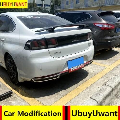 UBUYUWANT For Peugeot 308 Spoiler High Quality Abs Plastic Car Tail Wing Decoration Rear Trunk Spoiler For Peugeot 308 2016-2020