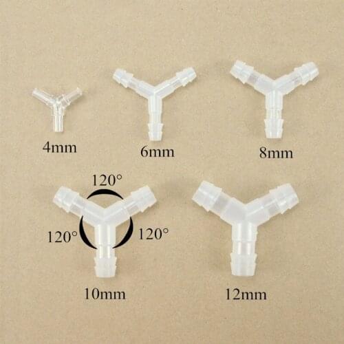Y-Type Tee Connectors PP Plastic Pagoda Joints Aquarium Fish Tank Aerator Hose Connector Air Pump Fittings 1 Pcs