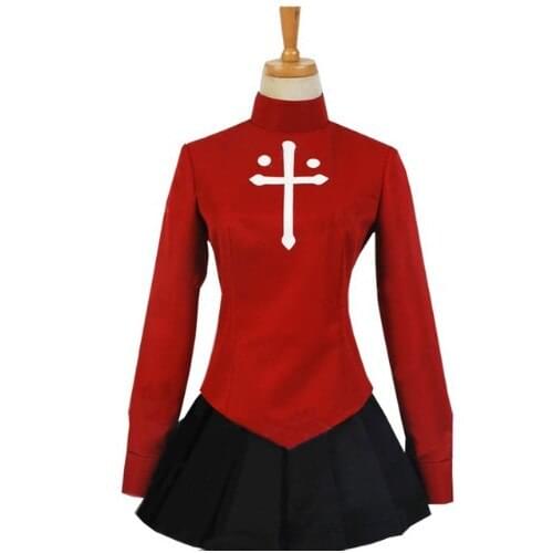 Rin Tohsaka Cosplay Halloween Women Cosplay Costume Fate/Stay Night Rin Tohsaka Uniform Dress Cos Anime Tops+Skirts