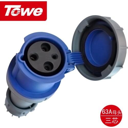 Towe Industrial Connector IPS-S363 63A 3 Pins 2P+E Female IP67