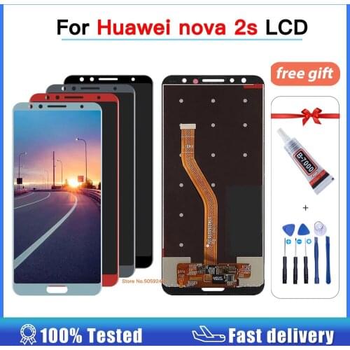 For Huawei nova 2s LCD Display Touch Screen Digitizer Assembly HWI-AL00 HWI-TL00 Replacement For Huawei nova2s LCD with frame