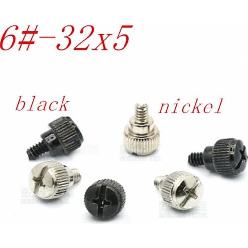 10pcs 6#-32*5 Computer PC Case Cooling Fan Toolless Adjustment Screw Thumbscrews Thumb Screw