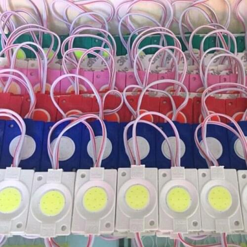 1000pcs COB LED Module DC24V Waterproof 2.4w LED Injection Module Red/Green/Blue/Yellow/Pink Cold Warm White Adverisement lamp