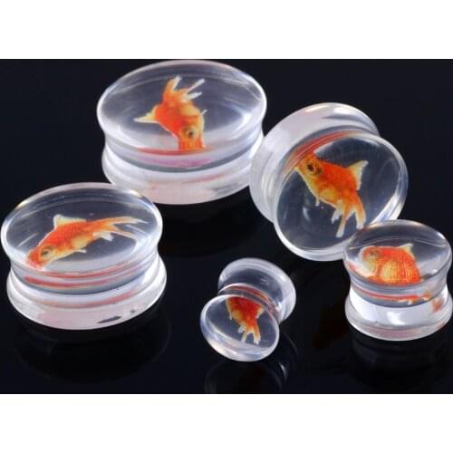 10-25mm 2Pcs Acrylic Transparent Ear Plugs and Tunnels Gauges Earring Piercing Expander Stretcher Earlets for Body Jewelry