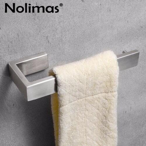 2018 Stainless Steel Single Towel Bar Towel Rack Holder Nickel Brushed Wall Mounted Single Fashoin Bathroom Accessories