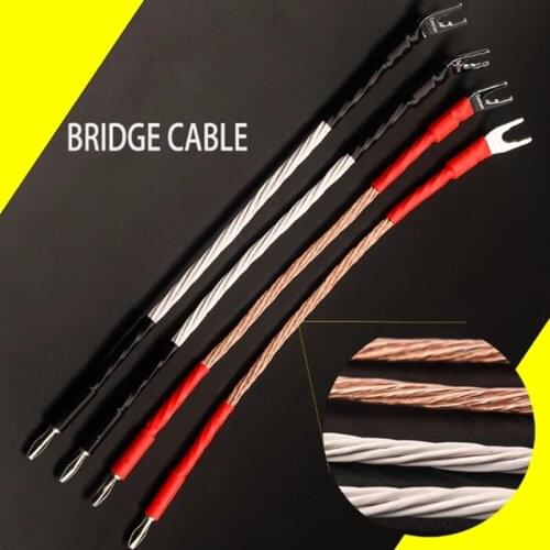 8TC OCC 20cm pure copper speaker bridge cable jumper over machine line speaker audio cable