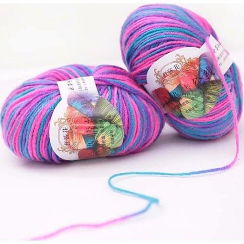 Rainbow Color Medium Thickness Acrylic 50 G/skein for Hand Crocheting Blanket Shoes Cushion Handicraft Diy Hand Knitting Yarn