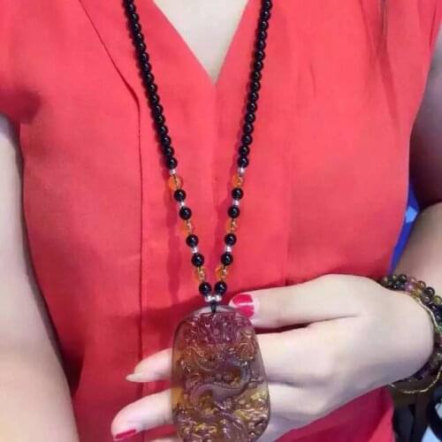 Big pendant, exorcism dragon brand, vintage sweater chain, long style, autumn and winter, all kinds of simple women