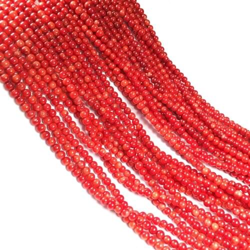 Natural Coral Beads Exquisite Red Loose Beads 2 3 4 5 mm Size Pick for Making Women DIY Jewely Bracelet Necklace Accessories