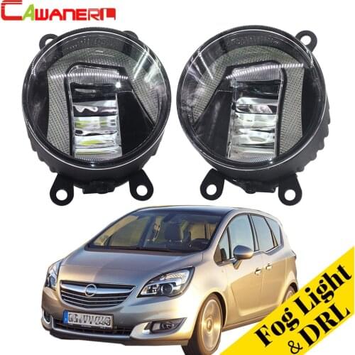 Cawanerl Car Accessories LED Fog Light Daytime Running Lamp DRL White 12V Styling For Opel Meriva A 2006-2010