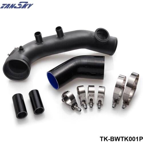 Black IntakeTurbo Charge Pipe Cooling Kit For BMW N54 E88 E90 E92 135i 335i TK-BWTK001P
