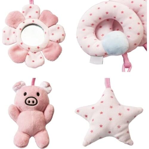 Baby Bed Hanging Toy Spiral Rattle Cart Pendant Interactive Early Education Tool 24BE