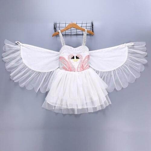 Little Pony Children Girls Vestido Christmas Flamingo Dress For little Girls Angel Wing Costumes New Year Dress Kids Girls Gown