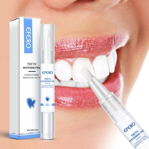 EFERO 5ml Teeth Whitening Pen Tooth Gel Whitener Bleach Remove Plaque Stains Dental Tools Oral Hygiene Teeth Cleaning Serum