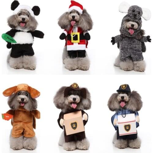 Halloween Dog Cat Costumes Funny Pet Clothes Dog Cosplay Costume Set Novelty Party Clothing For Medium Large Dogs Bulldog