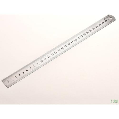 Stainless Steel Metal Ruler Metric Rule Precision Double Sided Measuring Tool 30cm Wholesale