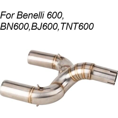 Motorcycle modified exhaust pipe suitable for Huanglong 600 BJ600 double outlet side fried street middle section BN600