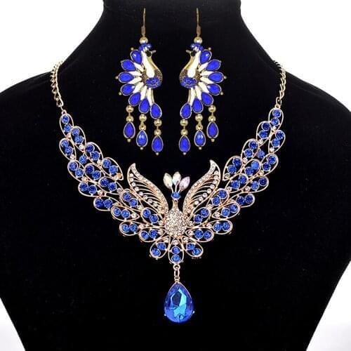 Fashion Metal Jewelry Sets Geometric Necklace Earrings Set Women Exaggerated Necklace Collar Female Accessories