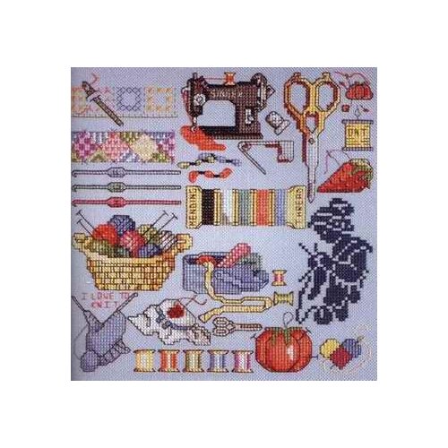 14/16/18/28 FREE delivery Top Quality lovely counted cross stitch kit I love to sew sewing treasure tools needle work