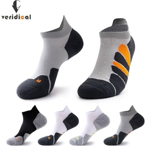 Nylon Athletic Sport Ankle Socks Men Damping Towel Bottom Breathable Bike Running Outdoor Basketball Travel Socks EU 38-44