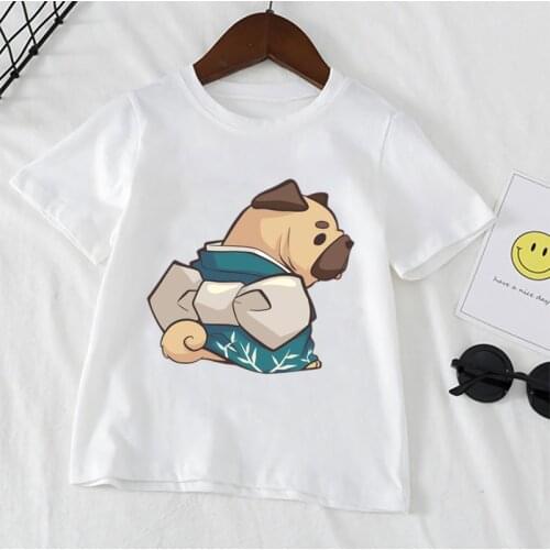 New Summer Girls T Shirt Kimono Cute Dogs Fashion Print Kids T-shirt Cartoons Short Sleeve Tees Childrens Clothes Tops,YKP136