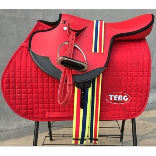 New Comfortable Thickened Morning Exercise Saddle Skills Saddle Full Set Wear-resistant Equestrian Supplies Horse Saddle