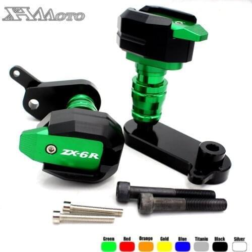 ZX 6R Frame Sliders for Kawasaki ZX6R 2009 2010 2011 2012 Motorcycle Accessories Fairing Covers Protection Moto Parts ZX-6R