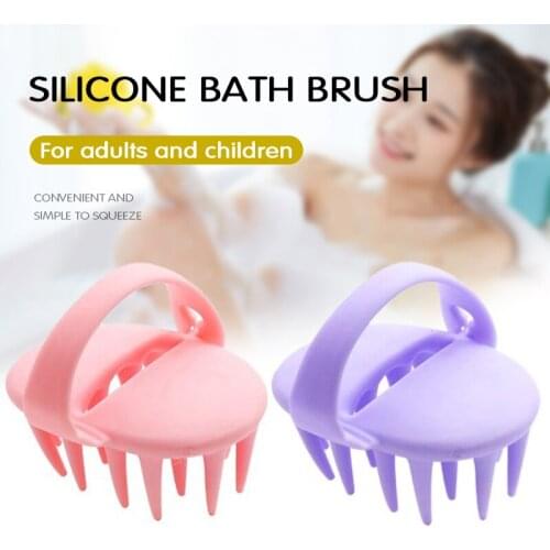 Silicone Body Head Scalp Massager Relaxation Comb Anti-Dandruff Shampoo Scalps Washing Hair SPA Cleaning Brush Massage Comb