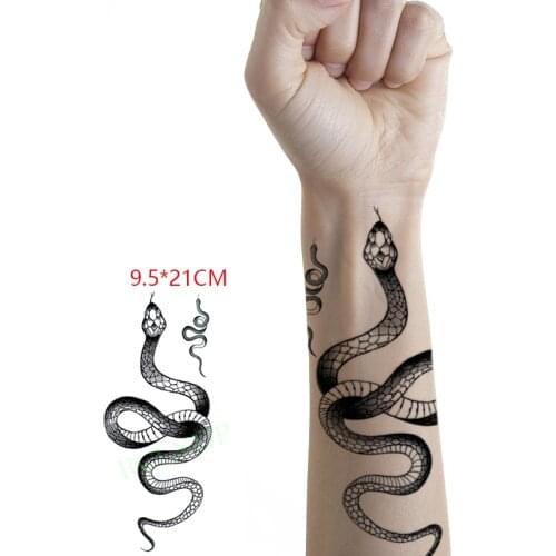 Waterproof Temporary Tattoo Sticker Snake Tatto Stickers Flash Tatoo Fake Tattoos Body Art for Men Women