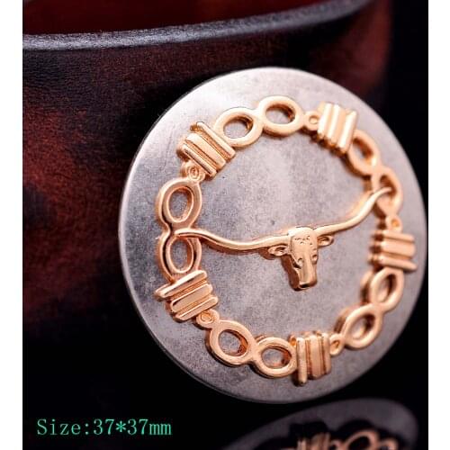 6X 1-1/2" Heavy Silver Cowboy Western Barbed Wire Longhorn Bull Saddle Bridle Concho For Leathercraft Hatband Belt Screwack