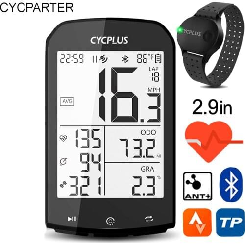 CYCPLUS M1 GPS Cycling Computer Wireless Speedometer Stopwatch 2.9in LCD Odometer Bicycle Accessories ANT+for Garmin Xoss Strava