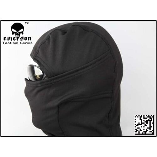 EMERSON Fleece Warmer Hood Combat Tactical Full Face Mask Black EM6631A