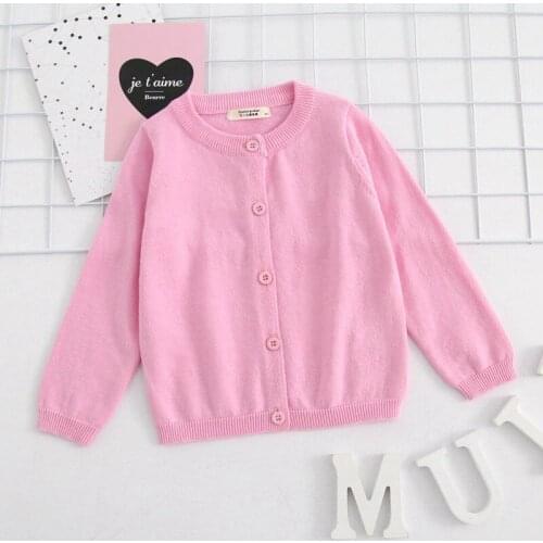 Solid Pink Sweater for Girls Newborn Baby Boys Knit Pullovers Spring Outerwear Children Kids Knitwear Long Sleeve Jumper Blue