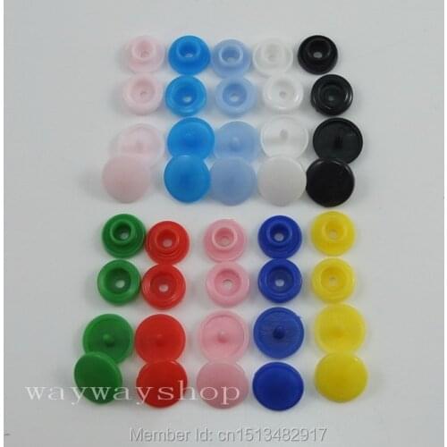400 Sets 12mm 1/2" Snap Button Plastic Snap KAM Fasteners Cloth Diapers Rapid Rivet MIX color