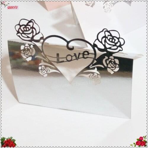 10 pcs Laser Cut Heart shape table cards Hollow Place card Wedding Party Favor birthday Seat Card Table Decoration 6zSH074