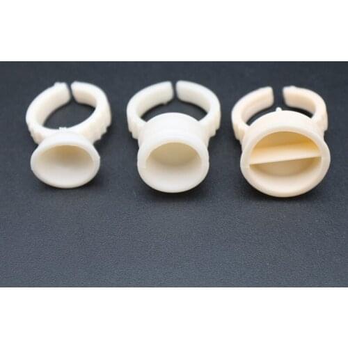 100pcs Silicone Eyebrow Tattoo Ring Cup Microblading Pigment Glue Holder Divider Tattoo Ink Pigment Cap Permanent Makeup