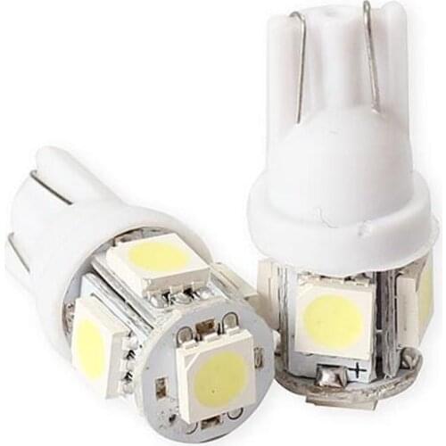 2/10/20Pcs T10 5050 5SMD White LED Car Light Auto Side Wedge Tail Lamp Taillight Bulb DC 12V Automobiles Accessories