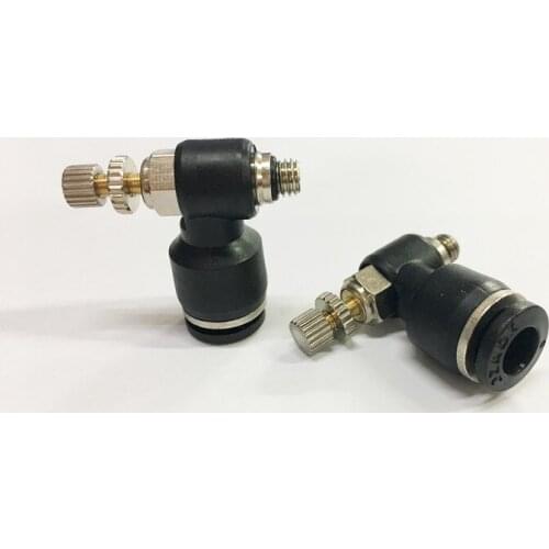Free shipping pneumatic brass reducer push in fittings and connectors of Throttle valve ASL6-M5 factory