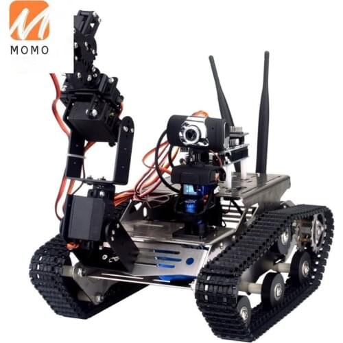 Wireless Wifi Manipulator Robot Car with Arm for Arduino Vehicle Robotics Camera Educational Kit by iOS Android PC Controlled