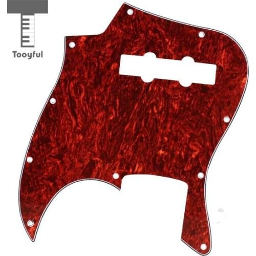 Tooyful Hot 1Pc Anti-Scratch Celluloid &PVC Tortoise Shell Pickguard 3 Ply for Jazz J Bass Stratocaster Brand Guitar Lovers Red