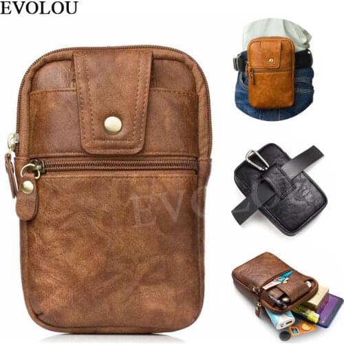 Luxury Belt Clip Phone Bag for Xiaomi Mi Max 3 Note 5 Plus Mix 2S Waist Leather Case for Huawei Nova 3i 8X Mate 20 Lite Cover