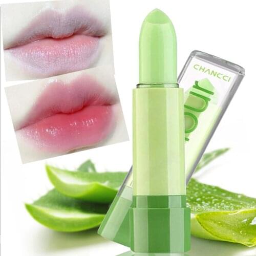 Color Changing Lip Balm Aloe Vera Moisturizing Lip balm Long LastingTemperature Color Changing Lipstick Lips Makeup Lip Care