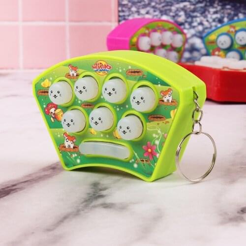 Decompression Hand-held Gaming Machine Hamster Cute Cartoon Puzzle Memory Training Toys Helping Recognition Match Color For Kids