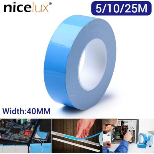 5/10/25meter Width 40mm Transfer Tape Double Side Thermal Conductive Adhesive Tape for CPU GPU Chip PCB LED Strip Heatsink